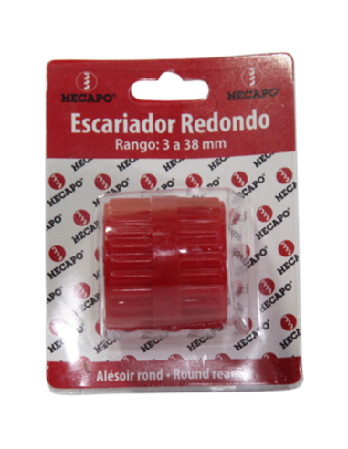 Escariador redondo de 3 a 38 mm embalaje